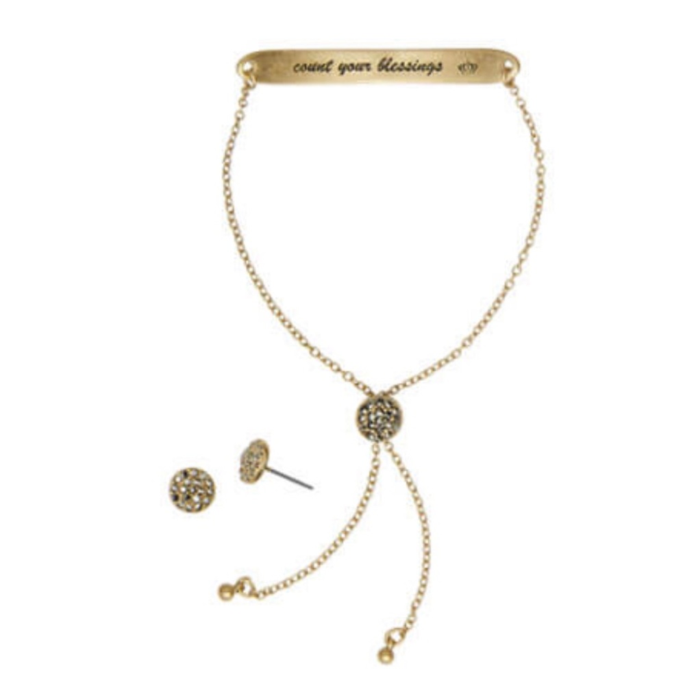 Count Your Blessings Bracelet & Earrings set